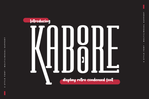 Kaboore: A Retro Condensed Sans Display Font for Bold Branding