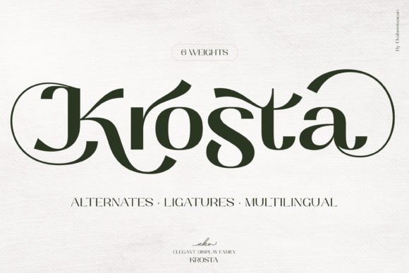 Krosta: A Modern Display Font for Editorial Elegance