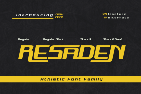 Resaden: A Bold Display Font for Craft Projects